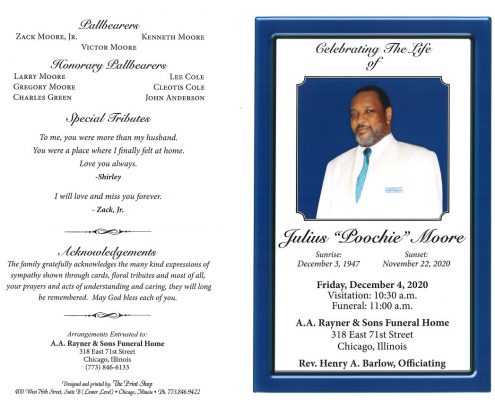 Julius Moore Obituary