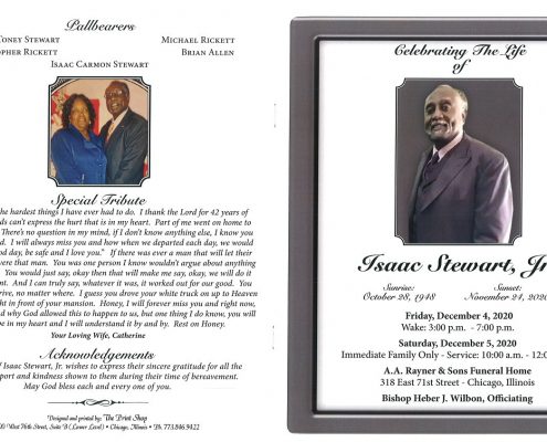 Isaac Stewart Jr Obituary