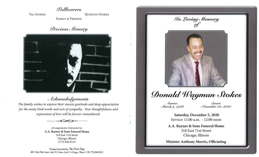Donald W Stokes Obituary
