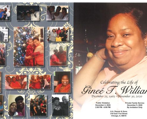 Ginee T Williams Obituary