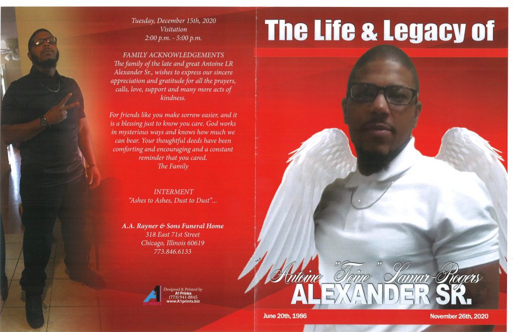 Antoine LR Alexander Sr Obituary