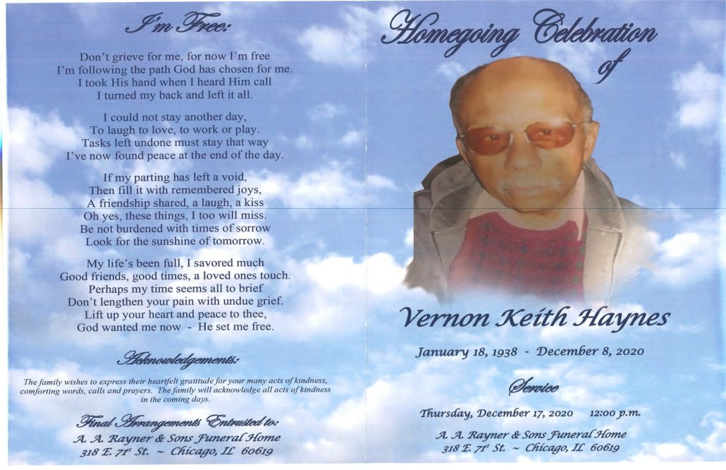 Vernon K Haynes Obituary