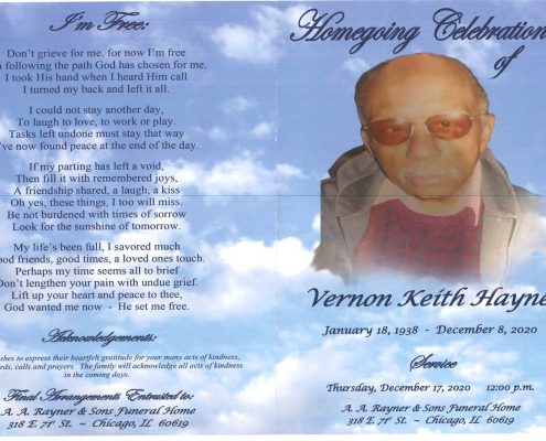 Vernon K Haynes Obituary