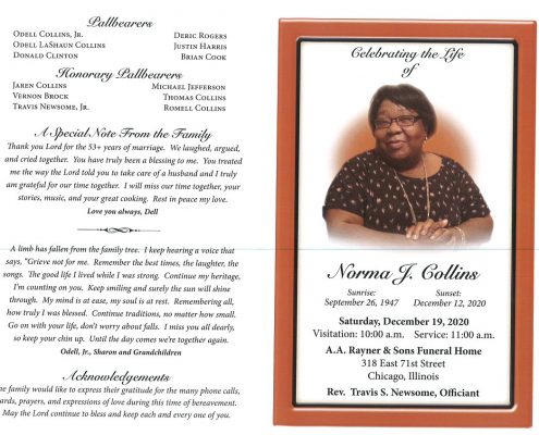 Norma J Collins Obituary