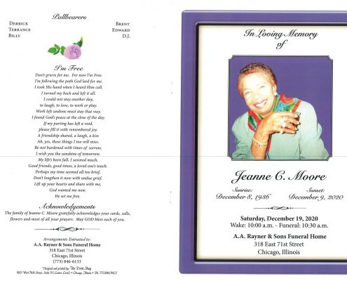 Jeanne C Moore Obituary