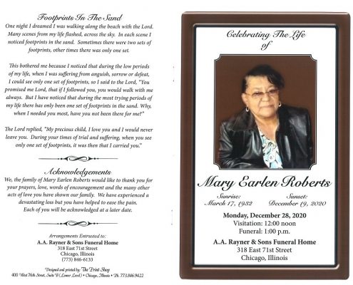 Mary E Roberts Obituary