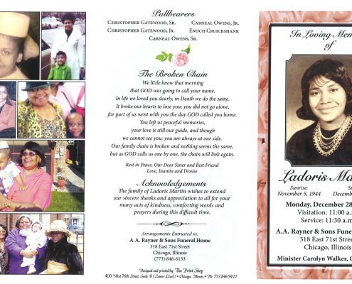 Ladoris Martin Obituary