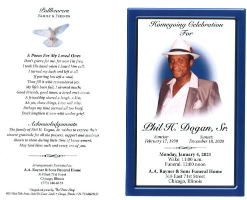 Phil H Dogan Sr Obituary