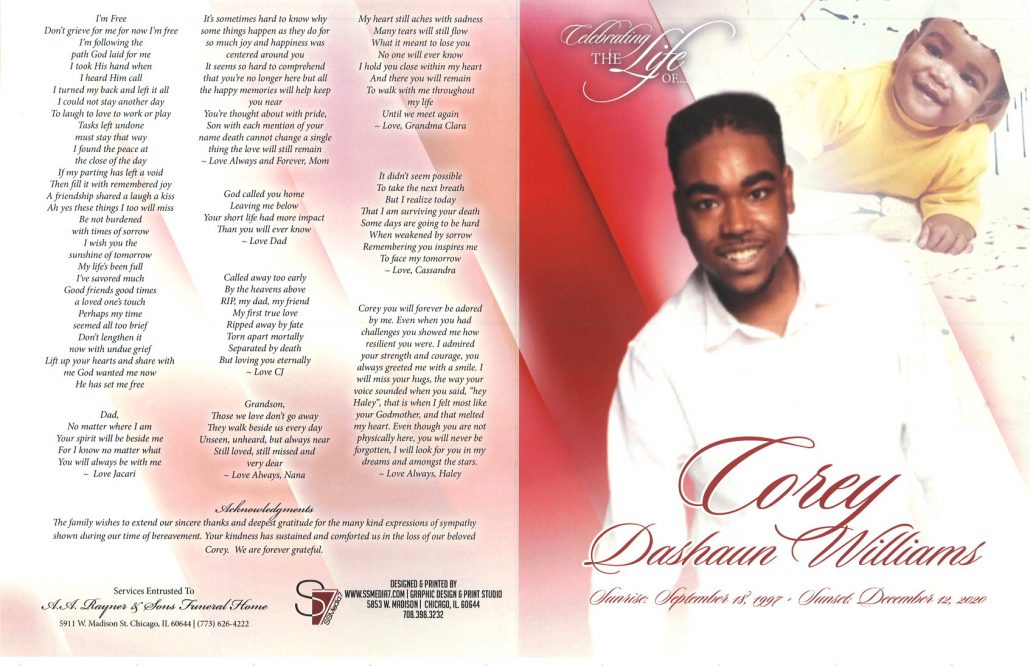 Corey D Williams Obituary