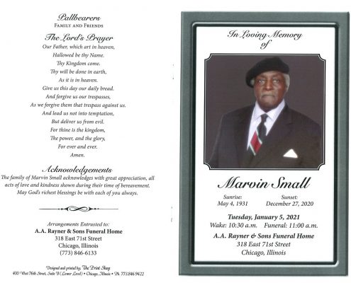 Marvin Small Obituary