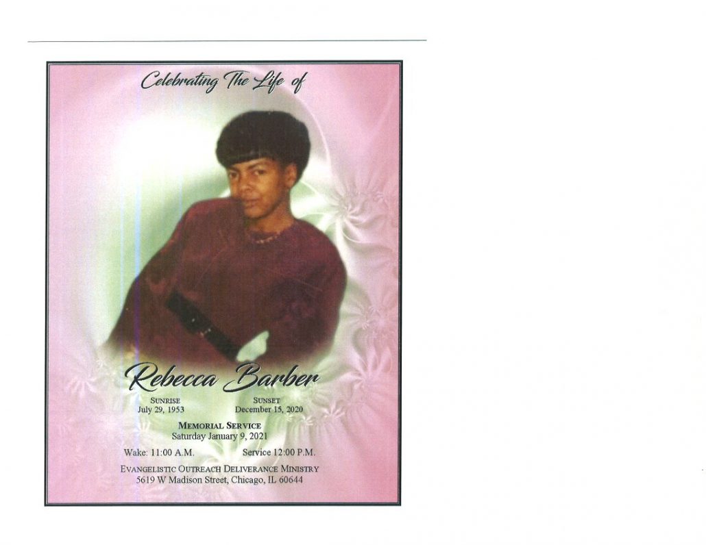 Rebecca Barber Obituary