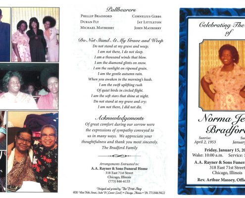 Norma J Bradford Obituary