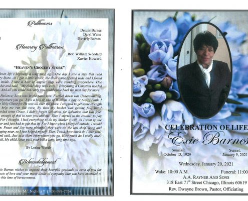 Exie Barnes Obituary