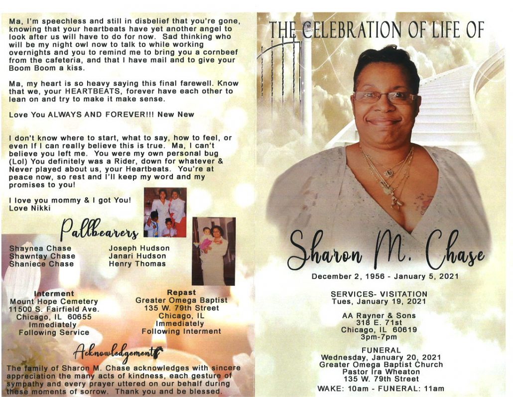 Sharon M Chase Obituary