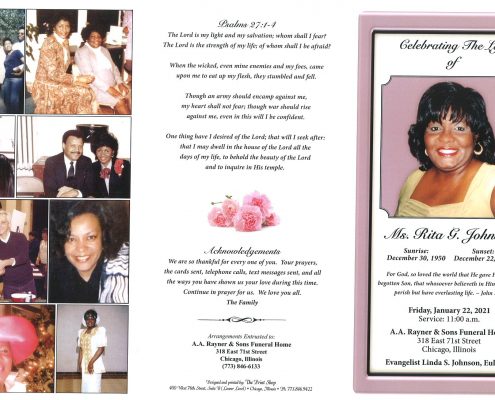 Rita E Johnson Obituary