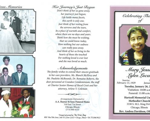 Mary J L Lucas Obituary