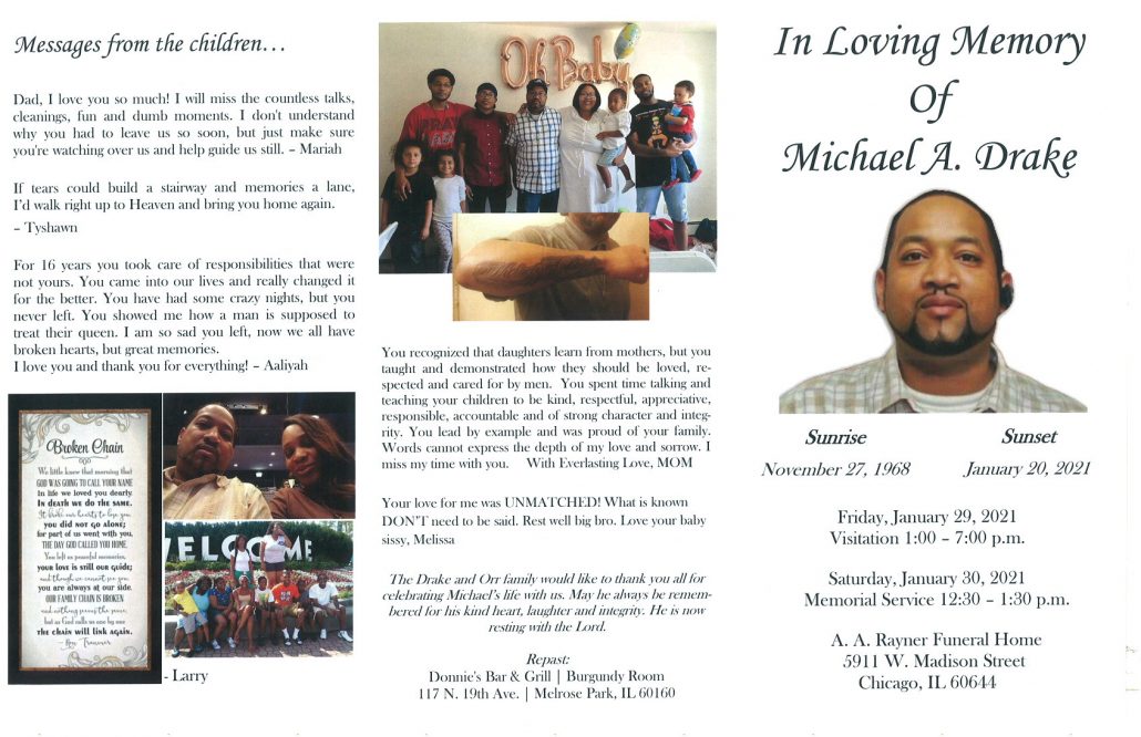 Michael A Drake Obituary
