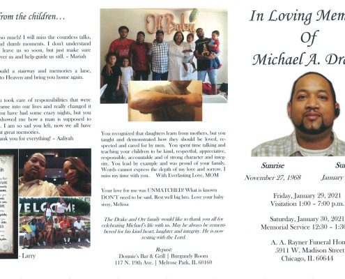 Michael A Drake Obituary