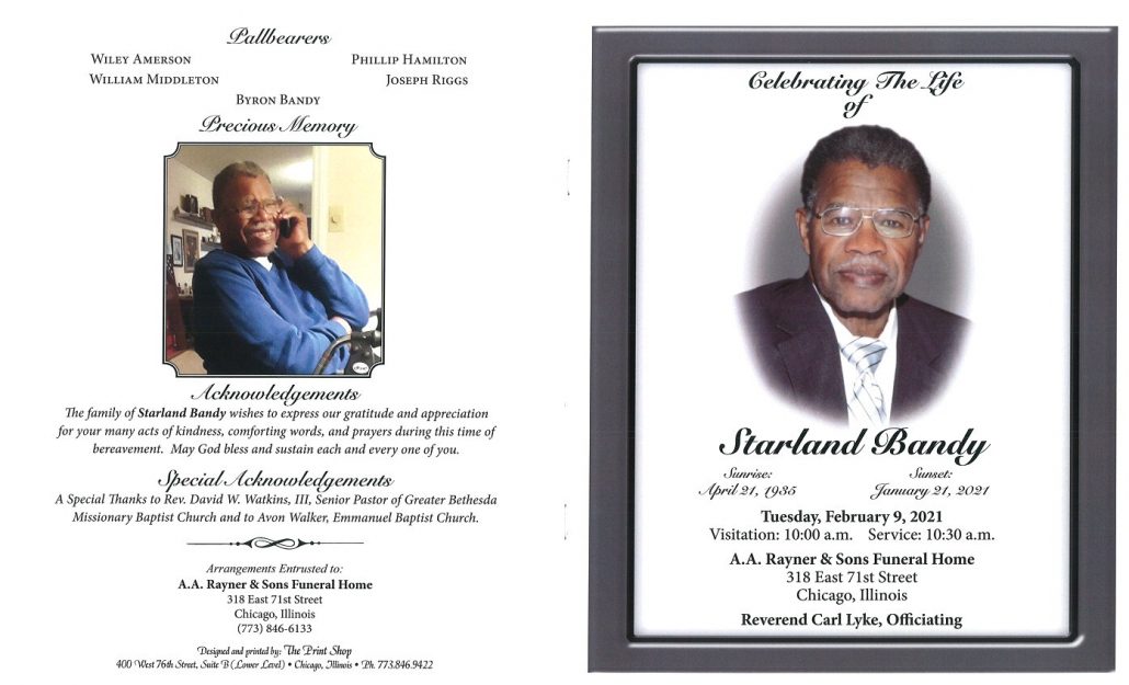 Starland Bandy Obituary