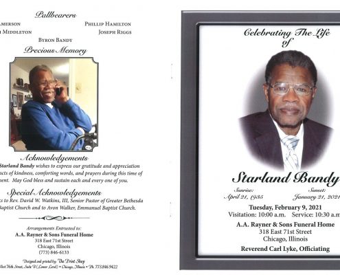 Starland Bandy Obituary