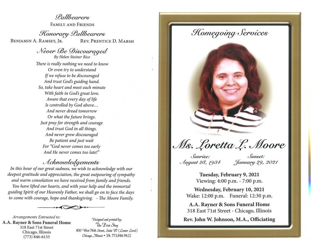 Loretta L Moore Obituary