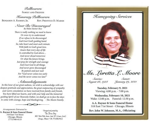 Loretta L Moore Obituary