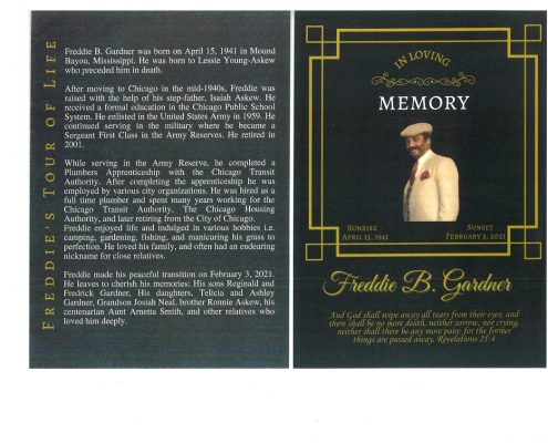 Freddie B Gardner Obituary