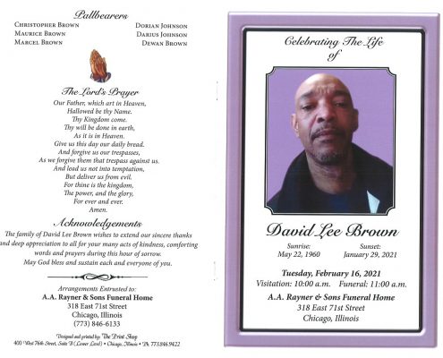 David Lee Brown Obituary