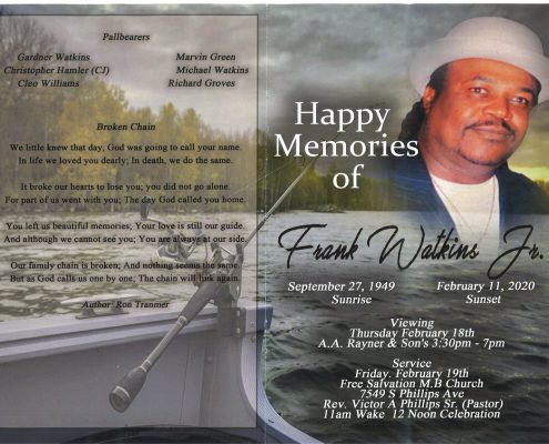 Frank Watkins Jr Obituary