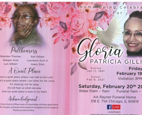 Gloria P Gilliam Obituary