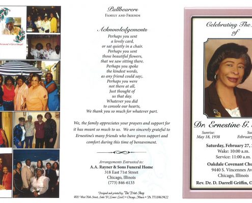 Ernestine G Riggs Obituary