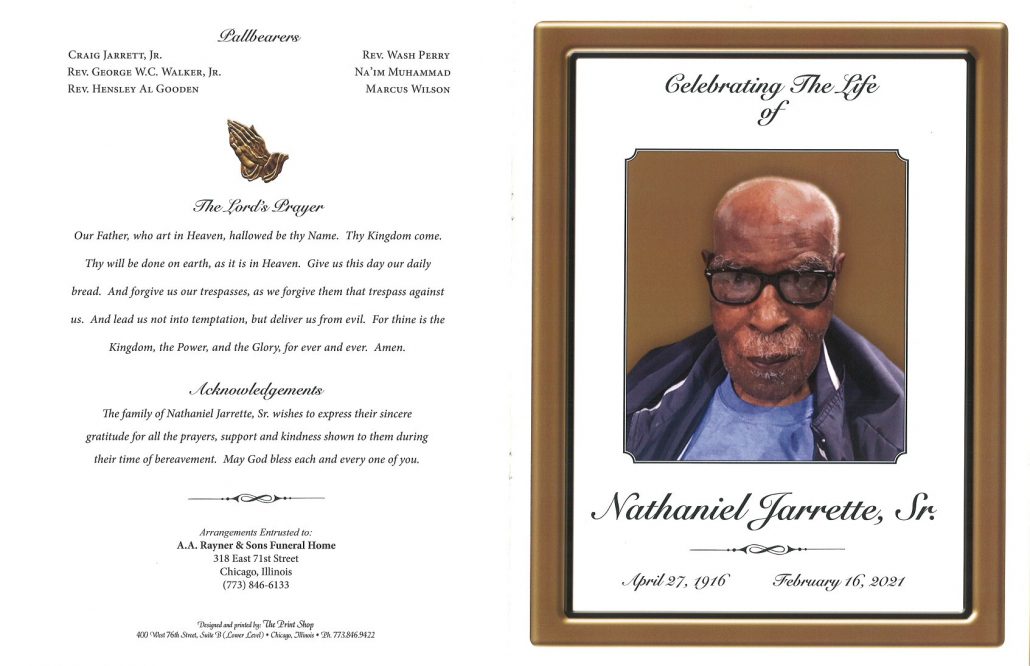 Nathaniel Jarrette Sr Obituary