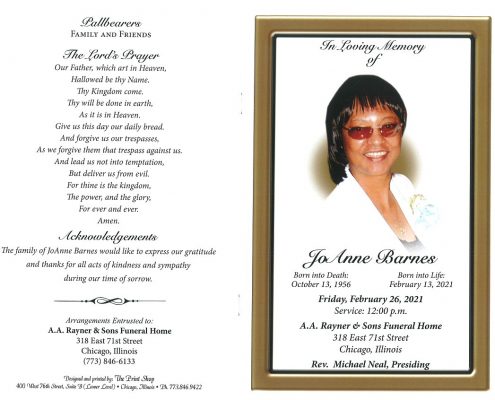 Joanne Barnes Obituary