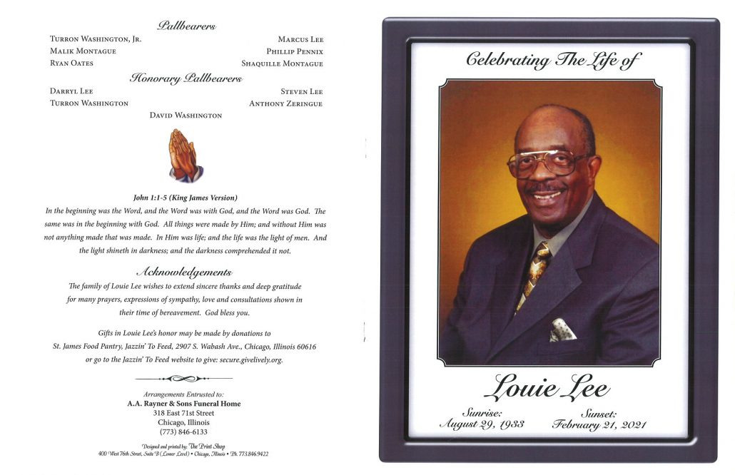 Louis Lee Obituary