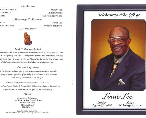 Louis Lee Obituary