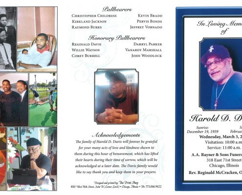 Harold D Davis Obituary