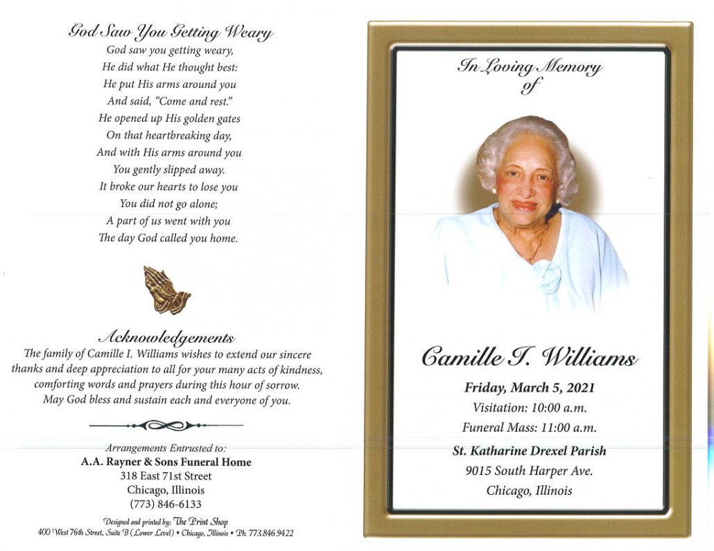Camille Williams Obituary