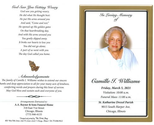 Camille Williams Obituary