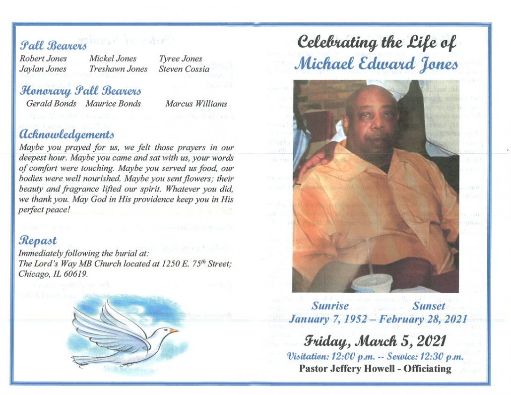 Michael E Jones Obituary