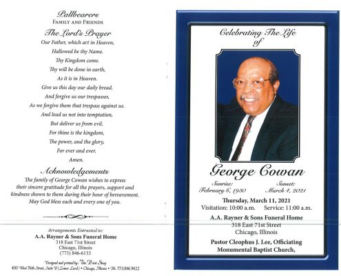 George Cowan Obituary