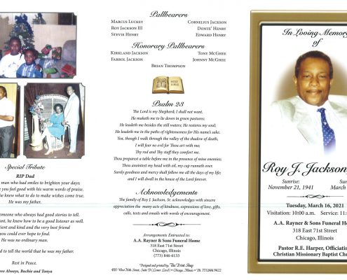 Roy J Jackson Sr Obituary