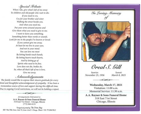 Oreal S Gill Obituary