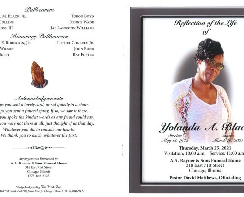 Yolanda A Black Obituary