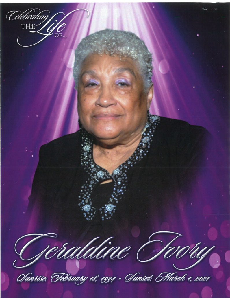 Geraldine Ivory Obituary