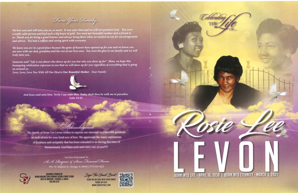 Rosie L Levon Obituary