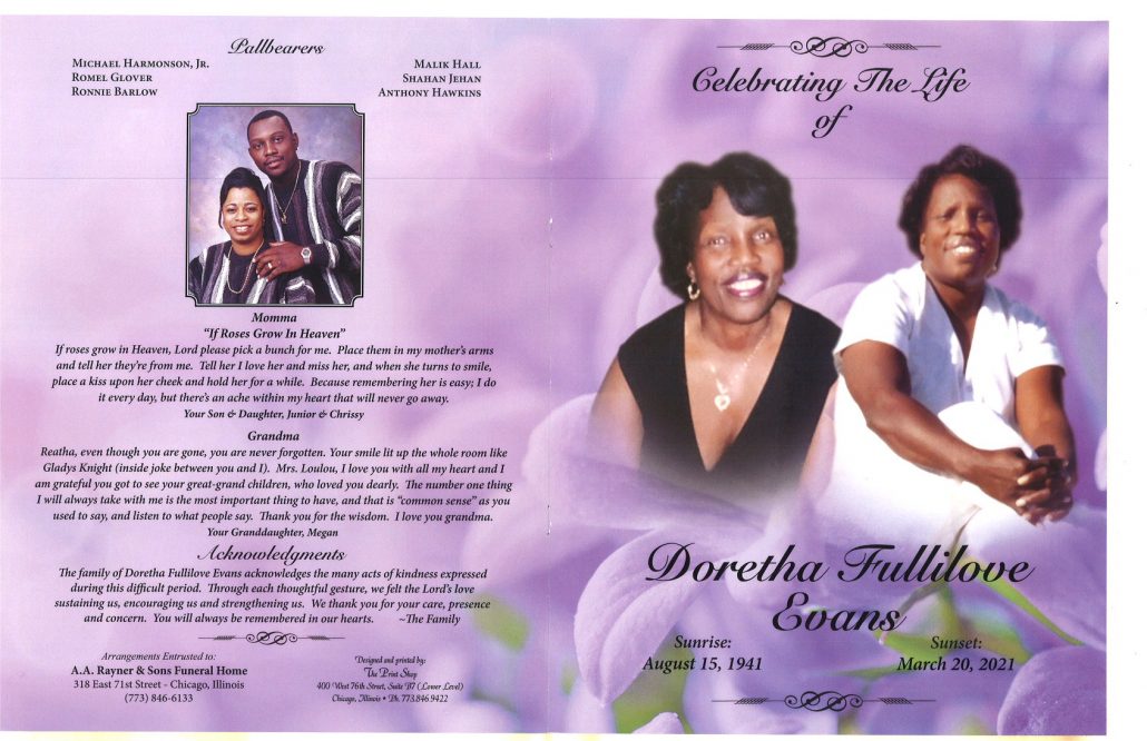 Doretha F Evans Obituary