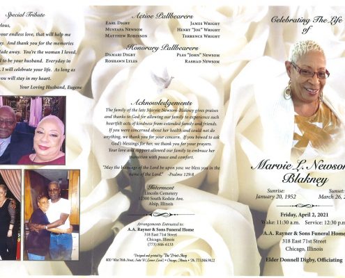 Marvie L Newsom Blankney Obituary