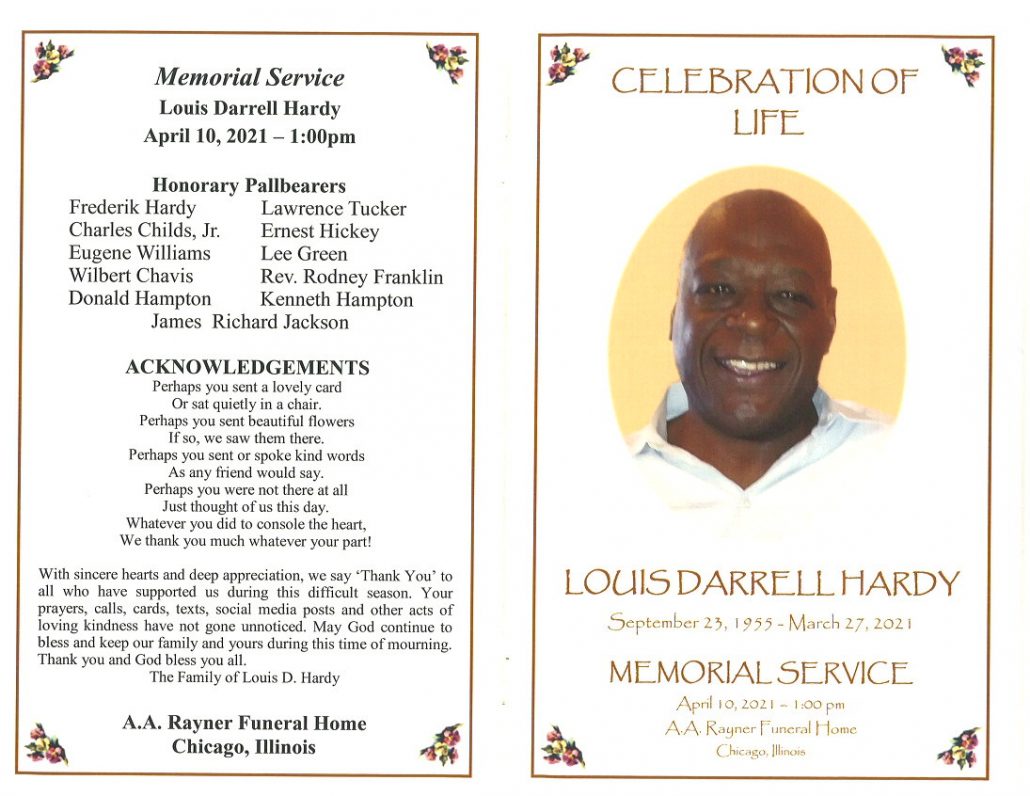 Louis D Hardy Obituary AA Rayner and Sons Funeral Homes