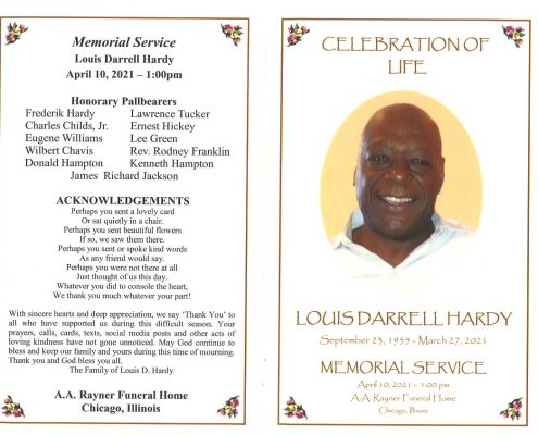 Louis D Hardy Obituary