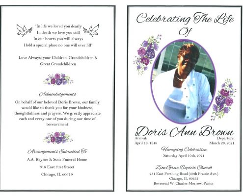 Doris Ann Brown Obituary